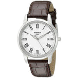 Tissot T Classic Dream White Dial Brown Leather Strap Watch for Men - T033.410.16.013.01