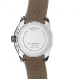 Tissot Couturier Jam Tangan Wanita Tali Kulit Putih Dial Perak untuk Wanita - T035.210.16.011.00