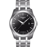 ティソ T トレンド クチュリエ クロノグラフ ブラック ダイヤル シルバー スチール ストラップ ウォッチ メンズ - T035.410.11.051.00