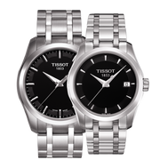 Tissot T Trend Couturier Lady Black Dial Silver Steel Strap Watch For Women - T035.210.11.051.00