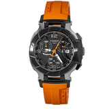 Tissot T Race Chronograph Black Dial Orange Rubber Strap Watch for Women - T048.217.27.057.00