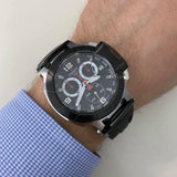 Tissot T Race Chronograph Black Dial Black Rubber Strap Watch for Men - T048.417.27.057.00