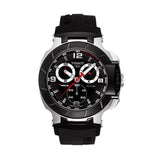 Tissot T Race Chronograph Black Dial Black Rubber Strap Watch for Men - T048.417.27.057.00