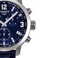 Tissot PRC 200 Chronograph Blue Dial Jam Tangan Tali Kulit Biru Untuk Pria - T055.417.16.047.00