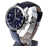Tissot PRC 200 Chronograph Blue Dial Jam Tangan Tali Kulit Biru Untuk Pria - T055.417.16.047.00