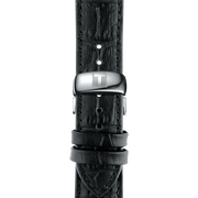 Tissot T Classic Tradition Quartz Black Dial Black Leather Strap Watch For Men - T063.610.16.058.00