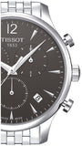 Jam Tangan Pria Tissot T Classic Tradition Chronograph Dial Hitam Tali Baja Perak - T063.617.11.067.00
