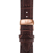 Tissot T Classic Tradition Silver Dial Brown Leather Strap Watch For Men - T063.610.36.038.00