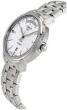 Tissot T Classic Automatic III Day Date White Dial Silver Steel Strap Watch for Men - T065.930.11.031.00