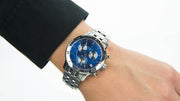 Tissot T Sport PRS 200 Chronograph Blue Dial Silver Steel Strap Watch For Men - T067.417.11.041.00