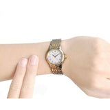 Tissot Carson Lady White Dial Two Tone Steel Strap Jam Tangan Wanita - T085.210.22.013.00