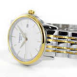 Tissot T Classic Carson Quartz White Dial Two Tone Steel Strap Watch for Men - T085.410.22.011.00