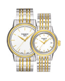 Tissot T Classic Carson Quartz White Dial Two Tone Steel Strap Watch for Men - T085.410.22.011.00