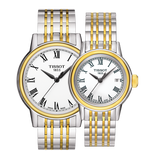 Tissot Carson Lady White Dial Two Tone Steel Strap Jam Tangan Wanita - T085.210.22.013.00