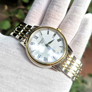 Tissot T Classic Carson Quartz White Dial Two Tone Steel Strap Watch for Men - T085.410.22.013.00