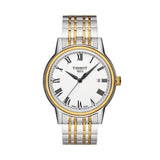 Tissot T Classic Carson Quartz White Dial Two Tone Steel Strap Watch for Men - T085.410.22.013.00