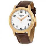 Tissot T Classic Carson Quartz White Dial Brown Leather Strap Watch for Men - T085.410.36.012.00