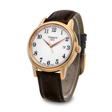 Tissot T Classic Carson Quartz White Dial Brown Leather Strap Watch for Men - T085.410.36.012.00