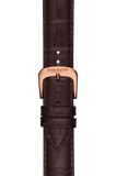 Tissot T Classic Carson Jam Tangan Tali Kulit Coklat Dial Putih Untuk Pria - T085.410.36.013.00