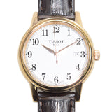 Tissot T Classic Carson Quartz White Dial Brown Leather Strap Watch for Men - T085.410.36.012.00