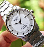Tissot Luxury Powermatic 80 Silver Dial Silver Steel Strap Jam Tangan Untuk Pria - T086.408.11.031.00