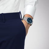 Tissot Luxury Powermatic 80 Blue Dial Silver Steel Strap Jam Tangan Untuk Pria - T086.407.11.047.00