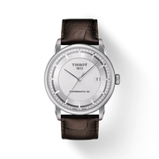Tissot Luxury Powermatic 80 Silver Dial Brown Leather Strap Watch For Men - T086.407.16.031.00