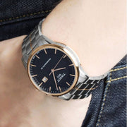 Tissot Luxury Powermatic 80 Black Dial Silver Steel Strap Watch For Men - T086.407.22.051.00