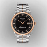 Jam Tangan Pria Tissot Luxury Powermatic 80 Dial Hitam dengan Tali Baja Perak - T086.407.22.051.00