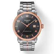 Tissot T Classic Luxury Powermatic 80 Black Dial Silver Steel Strap Watch For Men - T086.407.22.067.00