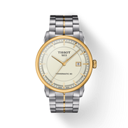 Tissot Luxury Powermatic 80 Gold Dial Silver Steel Strap Watch For Men - T086.407.22.261.00