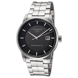 Tissot Luxury Powermatic 80 Black Dial Silver Steel Strap Watch for Men - T086.407.11.201.02