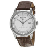 Tissot Luxury Powermatic 80 Silver Dial Brown Leather Strap Watch Untuk Pria - T086.407.16.031.00