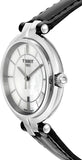 Tissot T Lady Flamingo Mother of Pearl Dial Black Leather Strap Watch for Women - T094.210.16.111.00