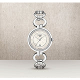 Tissot T Trend Flamingo Mother of Pearl Dial Silver Steel Strap Watch for Women - T094.210.11.116.00