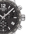 Tissot Quickster Chronograph Jam Tangan Tali Baja Perak Dial Hitam Untuk Pria - T095.417.11.067.00