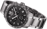 Tissot Quickster Chronograph Jam Tangan Tali Baja Perak Dial Hitam Untuk Pria - T095.417.11.067.00