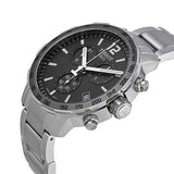 Tissot Quickster Chronograph Jam Tangan Tali Baja Perak Dial Hitam Untuk Pria - T095.417.11.067.00