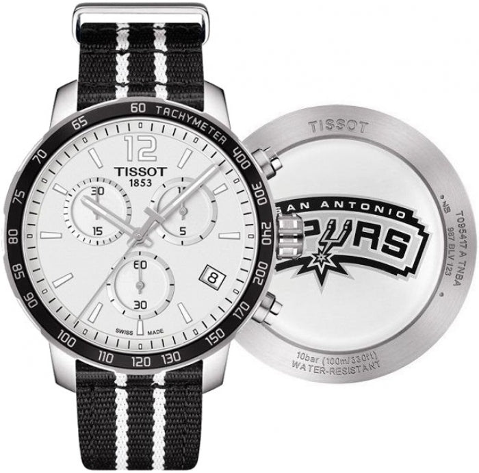 Tissot Quickster Chronograph NBA San Antonio Spurs Edition White