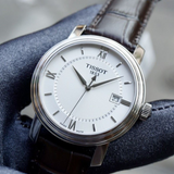 Tissot T Classic Bridgeport Silver Dial Jam Tangan Tali Kulit Coklat Untuk Pria - T097.410.16.038.00
