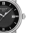 Tissot T Classic Bridgeport Black Dial Black Leather Strap Watch For Men - T097.410.16.058.00