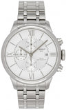 Tissot Chemin des Tourelles Automatic Chronograph White Dial Silver Steel Strap Watch for Men - T099.427.11.038.00