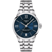 Tissot Chemin Des Tourelles Powermatic 80 Lady Blue Dial Silver Steel Strap Watch For Women - T099.207.11.048.00
