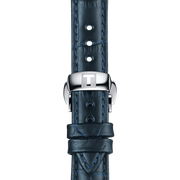 Tissot Chemin Des Tourelles Powermatic 80 Lady Blue Dial Blue Leather Strap Watch For Women - T099.207.16.047.00