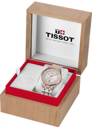 Tissot Chemin Des Tourelles Powermatic 80 Helvetic Price Lady Silver Dial Two Tone Steel Strap Watch For Women - T099.207.22.118.01