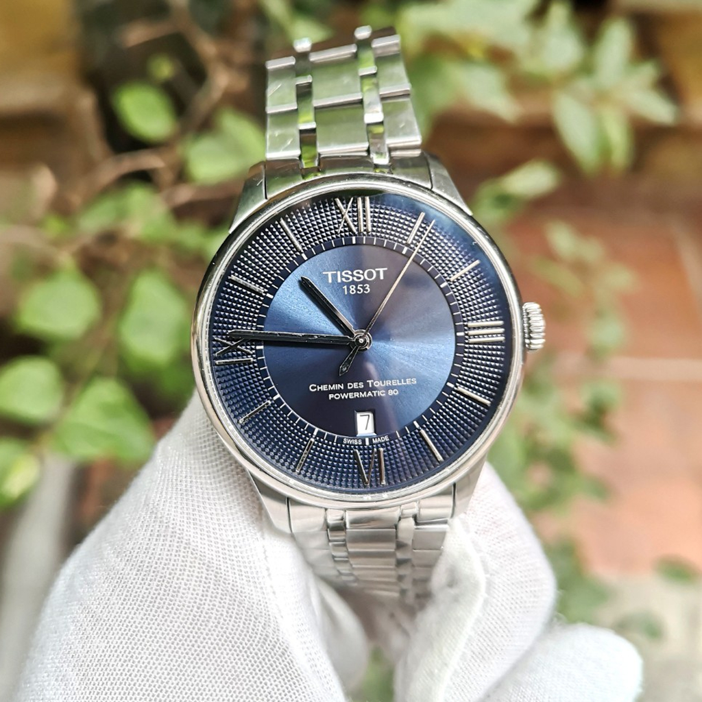 Tissot Chemin Des Tourelles Powermatic 80 Blue Dial Silver Steel