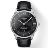 Jam Tangan Pria Tissot Chemin Des Tourelles Powermatic 80 Black Dial Black Leather Strap - T099.407.16.058.00