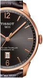 Tissot T Classic Chemin Des Tourelles Powermatic 80 Brown Dial Brown Leather Strap Watch for Men - T099.407.36.447.00