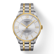 Tissot Chemin Des Tourelles Powermatic 80 Cosc Silver Dial Two Tone Steel Strap Watch For Men - T099.408.22.038.00