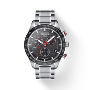 Tissot T Sport PRS 516 Chronograph Black Dial Silver Steel Strap Watch For Men - T100.417.11.051.01